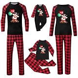 Generisch Weihnachts Pyjama Family Set Couple Schlafanzug Lang Outfit Winter Damen Herren Kinder Nachtwäsche Nachthemd Hausanzug Schlafanzüge Family Weihnachts Sleepwear Weihnachts Matching Pyjamas