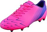 Vizari Ranger FG Fussballschuhe Kinder - Stollenschuhe - Outdoor Fester Untergrund - Fußballschuhe für Jungen & Mädchen - Rosa, Violett - Größe 30