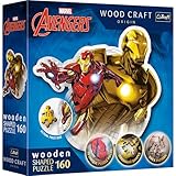 Trefl 20183 Woodcraft Marvel Avengers Konturenpuzzle aus Holz, Mehrfarbig