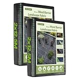 Velway Unkrautvlies Garten Extra Stark 2x25M - Unkrautvlies Wasserdurchlässig, Reißfestes Bodengewebe Unkrautflies für Garten, Hochbeet, Einfahrt usw., Anti Unkrautvlies Pflanzfolie