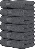 Utopia Towels - Premium Handtücher - 100% gekämmte, ringgesponnene Baumwolle, ultraweich und sehr saugfähig, Dicke Handtücher 41 x 71 CM's, hochwertige Handtücher (6er-Pack, Grau)