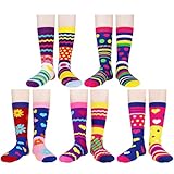 Jeasona 5 Pairs Lustige Socken Damen 39-42 Bunt Bunte Socken Damen 39-42 Baumwolle Witzige Lustig Damensocken Bunt Verrückte Lustige Geschenk Motiv