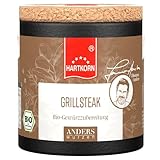 Anders Würzen Korkdose Bio Grillsteak Gewürzzubereitung, 50 g in der Pappwickeldose mit Korkdeckel von Hartkorn - wiederverschließbar und wiederbefüllbar - entwickelt mit Thomas Anders