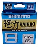 SHIMANO Line Kairiki 8 150 m 0,215 mm 20,8 kg Stahlgrau