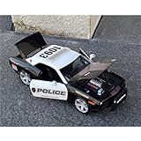 HUGGES 1 18 Für Dodge Concep Challenger American Muscle Polizeiauto Legierung Simulation Auto Modell Ornament 27 cm Dekorative Schreibtisch Sammlung Erwachsene Geschenke