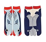 Fendawn Strive 2 Paar Socken im japanischen Stil Zwei-Zehen-Socken Flip Flop Socken Finger Socken Baumwolle Cosplay Socken für Unisex-Erwachsene