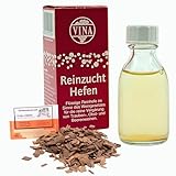 Sherry Weinhefe 28ml für 100L - Vina Wein Hefe, Hefe für Wein, Wein Flüssighefe, Gärhefe, Eichenholz Chips