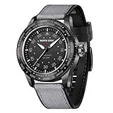 Lixada North Edge Mach Watch, Pilotenuhr, solarbetriebene Uhr für Herren, 50 m wasserdicht, Chronograph, Nachtsicht, hält bis zu 180 Tage, Solaruhr