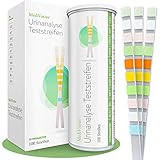 100x MediVinius® Urinanalyse Teststreifen | 10 Parameter Urinteststreifen für Leukozyten, Nitrit, Urobilinogen, Protein, pH, Blut, spezifisches Gewicht, Keton, Bilirubin und Glukose