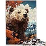 Spielzeug Puzzle Kunst Tiere 1000-teiliges Puzzle Holzpuzzle Lernspiel Herausforderungsspielzeug Familienspiel Stressabbau Schwieriges Herausforderungspuzzle （50x75cm）