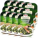 Buss Freizeitmacher Traditioneller Grünkohl Eintopf mit Kartoffeln und Mettenden - Fertiggerichte zum Aufwärmen in Mikrowelle & Topf - Schnell & Einfach Zubereitet - 12 x 300g