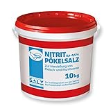 Nitrit Pökelsalz 10kg Eimer 0,4 - 0,5% Natriumnitrit Südsalze Umrötung Wurst Fleischwaren Konservierung Aromabildung