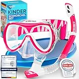 Das Neue KAIMANA® SeaExplorer Schnorchelset Kinder + Tragetasche, Taucherbrille mit Schnorchel, Taucherbrille Kinder, Alternative zur Schnorchelmaske Kinder, Taucherbrille mit Stoffband/Silikonband