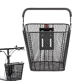 Mihauuke Fahrradkorb Für Kinder | Schnellspanner mit Griff,Schnellspanner Vorderer Fahrradkorb,Für Mountain Elektro Scooter Radfahren Stadt Pendeln Outdoor Fracht Lebensmittel Kinder Erwachsene