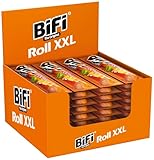 BiFi Roll XXL – 12er Pack (12 x 70g) – Salami Snack in einem lockeren Teig – Original Wurstsnack To Go - für Unterwegs, im Büro oder beim Sport - mit Pfeffer, Koriander und Knoblauch