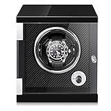 PAHION Automatischer Uhrenbeweger Für 1 Bis 2 Uhren Beweger-Box Uhrenbox Aufbewahrungsvitrine Für Herren- Und Damen-Automatikuhren Mit LED-Beleuchtung Leiser Motor
