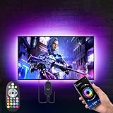 LED TV Hintergrundbeleuchtung für TV 75 bis 85 zoll, LED Strip 5m, Sync zu Musik,Smart Led Backlight 5050 RGB USB LED Beleuchtung Hintergrundbeleuchtung Fernseher für 75 80 85 Zoll PC, Monitor