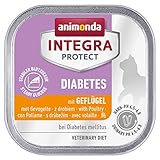 animonda INTEGRA PROTECT Diabetes mit Geflügel (16 x 100 g), Katzen Diätfutter bei Diabetes mellitus, Diabetes Katzenfutter für zuckerkranke Katzen, Nassfutter für Katzen ohne Zucker