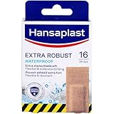 Hansaplast Extra Robust Waterproof Textil-Pflaster (16 Strips), widerstandsfähiges und wasserfestes Pflaster mit extra starker Klebkraft, flexible und atmungsaktive Wundpflaster