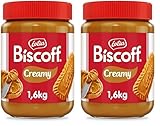 Lotus Biscoff | Süßer Brotaufstrich | Cremig | Karamellisierter Keksgeschmack | Vegan | Nussfrei | Kein Zusatz von Aromen oder Farbstoffen | PET Glas | 1,6 kg (Packung mit 2)