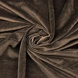 Textrend Velvet Meterware Stoffe - Weiches Plüsch Material - Textilien 1x1.50m - Möbel- und Dekostoffe (Cappuccino)