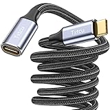 Txtcu USB C Verlängerungs Kabel 2M, USB Typ C 3.2 Stecker auf Buchse Verlängerungskabel 10Gpbs/100W und 4K@60Hz kompatibel mit MacBook Pro/Air,iPad Pro 2021,XPS 15,Samsung S23/S22/S21/S20 Steam Deck