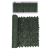 Dimweca Künstlicher Efeu-Zaun-Rolle, Rolle mit Rankgitter, erweiterbar, mit künstlichen Efeublättern, für Balkone, künstliche Hecke