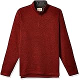 Wrangler Authentics Herren Langärmeliger Fleece-viertelreißverschluss Pullover, Bossa Nova, L