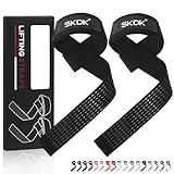 Zughilfen Krafttraining Lifting Straps Gym Deadlift, KreuzhebebÄnder Mit Neopren Gepolstertes Handgelenk, Rutschfestes Silikon, für Gewichtheben, Bodybuilding