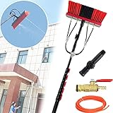 Fensterreiniger, Solarmodul-Reinigungssystem mit 180° drehbarem Bürstenkopf, Teleskop-Reinigungsbürste, 3,6 m