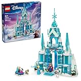 LEGO Disney Frozen Elsas Eispalast Bauset für Kinder, Prinzessinnenschloss mit Anna und Elsa Minipuppenfiguren, Disney Princess Spielzeug Geschenkidee für Mädchen, Jungen und Filmfans ab 6 Jahren,