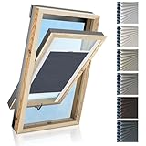 Estika Custom Dachfenster Wabenplissee - Nach maß - Premium Kollektion 7 Stoff Farben - Breite 30-120 cm, Höhe 50-149 cm - Dachfenster Rollo, Sonnenschutz dachfenster, Thermo plissee