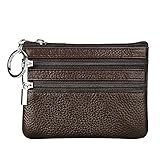 Case Wallet Damen Taschen Kleine Kleingeldbrieftaschen Schlüssel Reißverschluss Halter Geldbörse Coole Geldbörsen für Kinder (Kaffee, Einheitsgröße)