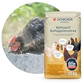 Schicker Mineral Hüfisan Geflügeleinstreu 25 kg, Badesand aus Diabas Urgesteinsmehl für Hühner, Tauben & Geflügel, Naturprodukt zur Feder- & Stallpflege, aktiver Schutz vor Parasiten und Milben
