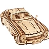 Ugears Winged Sports Coupe 3D Puzzle - 3D Holzpuzzle Auto Sportwagen Modellbausatz Erwachsene Auto - Dual Motors Bauset mit Flügeltüren Holzpuzzle Erwachsene 3D Geburtstagsgeschenk - 262 Teile