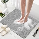 NVIYAM Duschmatte rutschfest, 60x60cm Badewannenmatte rutschfest mit Ablauf, Anti-Schimmel, Weich Komfort Sicherheits Badematte, Antirutschmatte Dusche für Badewanne und Nassbereiche