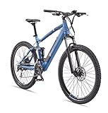 TELEFUNKEN E-Bike Mountainbike Elektrofahrrad Alu, 24 Gang Shimano Altus Kettenschaltung - Pedelec MTB 27,5 Zoll, Hinterradmotor, 250W, Scheibenbremsen, Blau, Aufsteiger M935