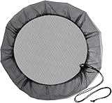 Schwarzer Regennetz, schwarze Regentonne, Netzabdeckung mit Kordelzug, dehnbares Schmutzfilternetz für Wassersammeleimer, verhindert Mücken, Blätter, Insekten