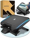 ACROPAQ Fußstütze Schreibtisch - Fußstütze mit 3 verstellbaren Höhen, Massagefunktion, neigbar von -30° bis +30° für maximalen Komfort - Fusshocker, Stehmatte schreibtisch, Fußbank