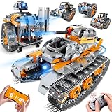 JOYTREKY Technik Roboter Kinder Bauspielzeug 5-in-1, App & Fernsteuerung RC Technic Roboter Spielzeug, Programmierbar Technic Panzer Auto Spielzeug, Geschenk für Kinder Jungs Mädchen 6-12+ Jahre