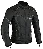 BorneAir Motorrad Jacke Schutz Mantel - Schwarz, XL