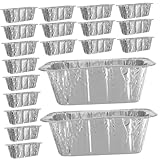 BESTonZON 30 Stück Aluminiumfolie Ölanschlussbox Grillpfanne Aus Folie Air Fryer Grillpfanne Auffangwannen Aus Aluminium Austausch Der Grill-tropfschale Grillschale Ölauffangschale Silver