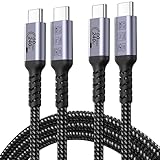 80Gbps USB C Kabel 2m 2 Packungen, Kompatibel für Thunderbolt 5, SUMPK 240W USB 4 Kabel Schnelllade mit 16K, Dual 8K/6K Video Monitor Kompatibel für Thunderbolt 4/3, iPhone 16/15, SSD, MacBook M4 Pro,