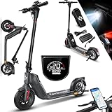 KESSER E-Scooter mit Straßenzulassung 40km Reichweite Faltbarer Elektro 36V / 10 Ah Batterie Elektroroller Belastung bis 120kg 450W Motor 10' Reifen LCD-Display und Smartphonehalterung Carbon