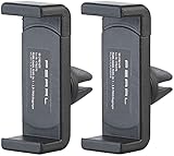 PEARL Handyhalterung Lüftung: 2er-Set Kfz-Universal-Smartphone-Halterung für Lüftungsgitter (Handyhalter Auto Lüftung, Handyhalterung Lüftungsgitter, runde Lüftungsschlitze)