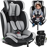 KIDIZ® Autokindersitz Kinderautositz mit Isofix Gruppe 1+2+3 9-36 kg 5-Punkt-Sicherheitsgurt, Autositz, Kindersitz, Einstellbare Kopfstütze | Mitwachsende Sitzerhöhung 1-12 Jahre, Stabil und Sicher