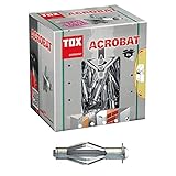 TOX Metall-Hohlraumdübel Acrobat M6 x 37 mm verzinkt, für Befestigungen in Gipskartonplatten, 25 Stück, 035101111