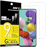 NEW'C 2 Stück, Panzer Schutz Glas für Samsung Galaxy A51, Frei von Kratzern, 9H Härte, HD Displayschutzfolie, 0.33mm Ultra-klar, Ultrabeständig