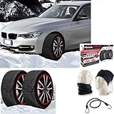 SCHNEESOCKEN FÜR Reifen-RÄDER 255/35 R20 MISURA XL ADATTE SU STRADE Con Ghiaccio E INNEVATE Maranello SUPERX 3D Anti-RUTSCH-Stoff-SICHERHEITSVORRICHTUNG FÜR AUTOS-SUVS-VANS-CAMPER-4X4