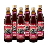 RABENHORST Aronia Muttersaft BIO 6er Pack (6 x 700 ml), 100 % purer Aronia-Direktsaft aus erster Pressung